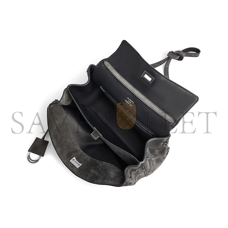 BALENCIAGA WOMEN'S RODEO HANDBAG SMALL IN STORM GREY 7897792AB4G1143 (27*20*10cm)